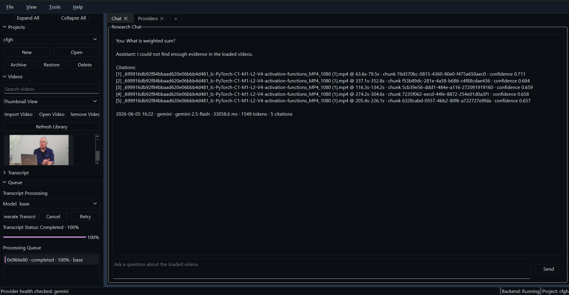 Advanced Video QA System Detail View 3