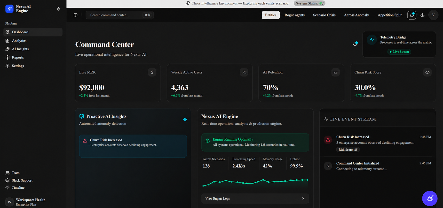 Nexus AI Ops screenshot